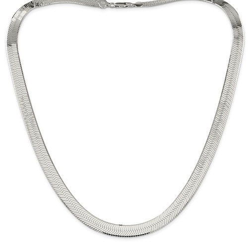 Sterling Silver 8.75mm Herringbone Bracelet Anklet Choker Necklace Pendant Chain