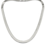 Indlæs billede til gallerivisning Sterling Silver 8.75mm Herringbone Bracelet Anklet Choker Necklace Pendant Chain
