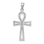 Load image into Gallery viewer, 14k White Gold Ankh Cross Pendant Charm
