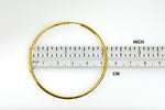 Cargar imagen en el visor de la galería, 14K Yellow Gold 50mm x 2mm Round Endless Hoop Earrings
