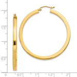 Загрузить изображение в средство просмотра галереи, 14K Yellow Gold 45mm Square Tube Round Hollow Hoop Earrings
