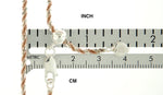 Carregar imagem no visualizador da galeria, Sterling Silver Rose Gold Plated 2mm Cyclone Necklace Chain Adjustable
