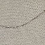비디오를 갤러리 뷰어 14k White Gold 0.60mm Thin Cable Rope Necklace Pendant Chain에 로드 및 재생
