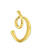이미지를 갤러리 뷰어에 로드 , 14k Yellow Gold Initial Letter C Cursive Chain Slide Pendant Charm
