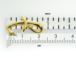 Cargar imagen en el visor de la galería, 14k Yellow Gold Initial Letter T Cursive Chain Slide Pendant Charm
