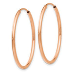 Load image into Gallery viewer, 14K Rose Gold 28mm x 1.5mm Endless Round Hoop Earrings
