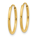 Carica l&#39;immagine nel visualizzatore di Gallery, 14K Yellow Gold 14mm x 1.25mm Round Endless Hoop Earrings
