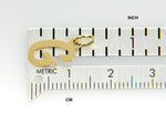 Kép betöltése a galériamegjelenítőbe: 14k Yellow Gold Script Letter G Initial Alphabet Pendant Charm
