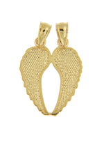 Load image into Gallery viewer, 14k Yellow Gold Small Angel Wings Break Apart Pendant Charm
