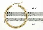Załaduj obraz do przeglądarki galerii, 14K Yellow Gold Classic Round Hoop Earrings 40mmx4mm
