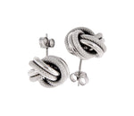 Afbeelding in Gallery-weergave laden, 14k White Gold 12mm Classic Love Knot Stud Post Earrings
