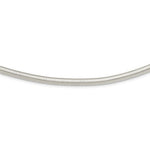 이미지를 갤러리 뷰어에 로드 , Sterling Silver 6mm Reversible Round to Flat Cubetto Omega Choker Necklace Pendant Chain
