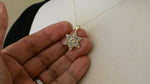 Load and play video in Gallery viewer, 14k Gold Two Tone Star of David Reversible Pendant Charm

