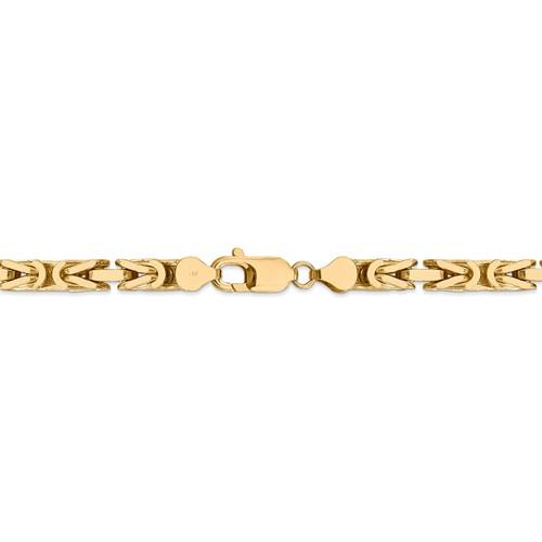 14K Yellow Gold 5.25mm Byzantine Bracelet Anklet Necklace Choker Pendant Chain