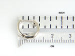 Carregar imagem no visualizador da galeria, 14k White Gold Classic Round Polished Hinged Hoop Huggie Earrings
