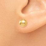 Φόρτωση εικόνας στο εργαλείο προβολής Συλλογής, 14k Yellow Gold 6mm Polished Ball Post Push Back Stud Earrings
