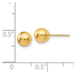 Lade das Bild in den Galerie-Viewer, 14k Yellow Gold 6mm Polished Ball Post Push Back Stud Earrings
