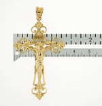 將圖片載入圖庫檢視器 14k Yellow Gold Cross Crucifix Extra Large Pendant Charm
