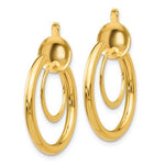 Lataa kuva Galleria-katseluun, 14k Yellow Gold Non Pierced Clip On Round Double Hoop Earrings 19mm x 2mm

