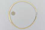 Lataa kuva Galleria-katseluun, Sterling Silver Gold Plated Reversible Cubetto Omega Choker Necklace Pendant Chain
