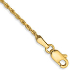 Load image into Gallery viewer, 14k Yellow Gold 1.3mm Diamond Cut Rope Bracelet Anklet Choker Necklace Pendant Chain
