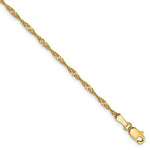 將圖片載入圖庫檢視器 14k Yellow Gold 1.70mm Singapore Twisted Bracelet Anklet Necklace Choker Pendant Chain
