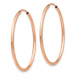 Charger l&#39;image dans la galerie, 14K Rose Gold 32mm x 1.5mm Endless Round Hoop Earrings
