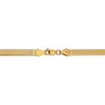 画像をギャラリービューアに読み込む, 14k Yellow Gold 4mm Silky Herringbone Bracelet Necklace Anklet Choker Pendant Chain
