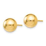 Carica l&#39;immagine nel visualizzatore di Gallery, 14k Yellow Gold 8mm Polished Ball Post Push Back Stud Earrings
