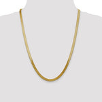 Carregar imagem no visualizador da galeria, 14k Yellow Gold 5mm Silky Herringbone Bracelet Anklet Choker Necklace Pendant Chain
