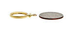 將圖片載入圖庫檢視器 14K Yellow Gold United States 1.00 Dollar or Mexican 2 Peso Coin Edge Screw Top Frame Mounting Holder for 13mm x 1mm Coins
