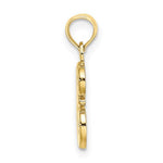 將圖片載入圖庫檢視器 14K Yellow Gold Script Initial Letter E Cursive Alphabet Pendant Charm
