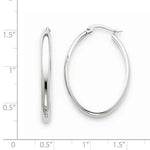 Загрузить изображение в средство просмотра галереи, 14k White Gold Classic Oval Hoop Earrings
