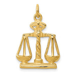 Load image into Gallery viewer, 14k Yellow Gold Scales of Justice Open Back Pendant Charm - [cklinternational]
