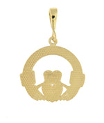 Afbeelding in Gallery-weergave laden, 14k Yellow Gold Claddagh Pendant Charm
