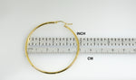 Lataa kuva Galleria-katseluun, 14K Yellow Gold 48mmx2mm Lightweight Classic Round Hoop Earrings
