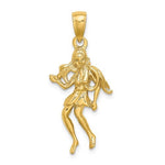 Load image into Gallery viewer, 14k Yellow Gold Virgo Zodiac Horoscope Large Pendant Charm
