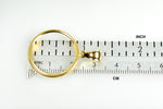 Indlæs billede til gallerivisning 14K Yellow Gold Holds 22mm x 1.8mm Coins or 1/4 oz ounce American Eagle South African Krugerrand Chinese Panda Coin Holder Tab Back Frame Pendant

