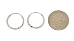 Kép betöltése a galériamegjelenítőbe: 14K White Gold 15mmx1.35mm Square Tube Round Hoop Earrings
