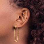 Φόρτωση εικόνας στο εργαλείο προβολής Συλλογής, 14K Yellow Gold 41mm x 1.5mm Endless Round Hoop Earrings
