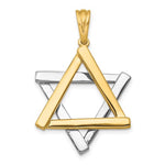 Load image into Gallery viewer, 14k Gold Two Tone Star of David Pendant Charm
