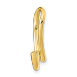 Загрузить изображение в средство просмотра галереи, 14k Yellow Gold Initial Letter L Cursive Chain Slide Pendant Charm
