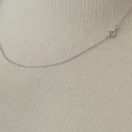 Indlæs og afspil video i gallerivisning 14k White Gold 0.50mm Thin Cable Rope Necklace Pendant Chain
