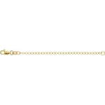 Lataa kuva Galleria-katseluun, 18k 14k 10k Yellow Rose White Gold or Sterling Silver 1.6mm Cable Chain Extender 3 inches
