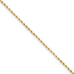 Kép betöltése a galériamegjelenítőbe: 14k Yellow Gold 1.50mm Diamond Cut Rope Bracelet Anklet Choker Necklace Pendant Chain
