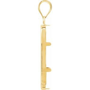 14K Yellow Gold Holds 23.5mm x 14mm Coins Credit Suisse 5 gram Tab Back Frame Mounting Holder Pendant Charm
