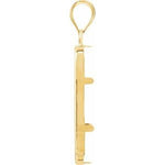 Load image into Gallery viewer, 14K Yellow Gold Holds 23.5mm x 14mm Coins Credit Suisse 5 gram Tab Back Frame Mounting Holder Pendant Charm
