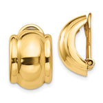 Φόρτωση εικόνας στο εργαλείο προβολής Συλλογής, 14K Yellow Gold Non Pierced Fancy Omega Back Clip On Earrings
