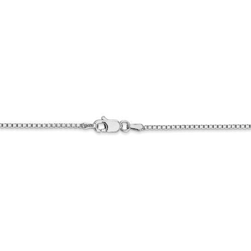 10K White Gold 1.25mm Box Bracelet Anklet Choker Necklace Pendant Chain