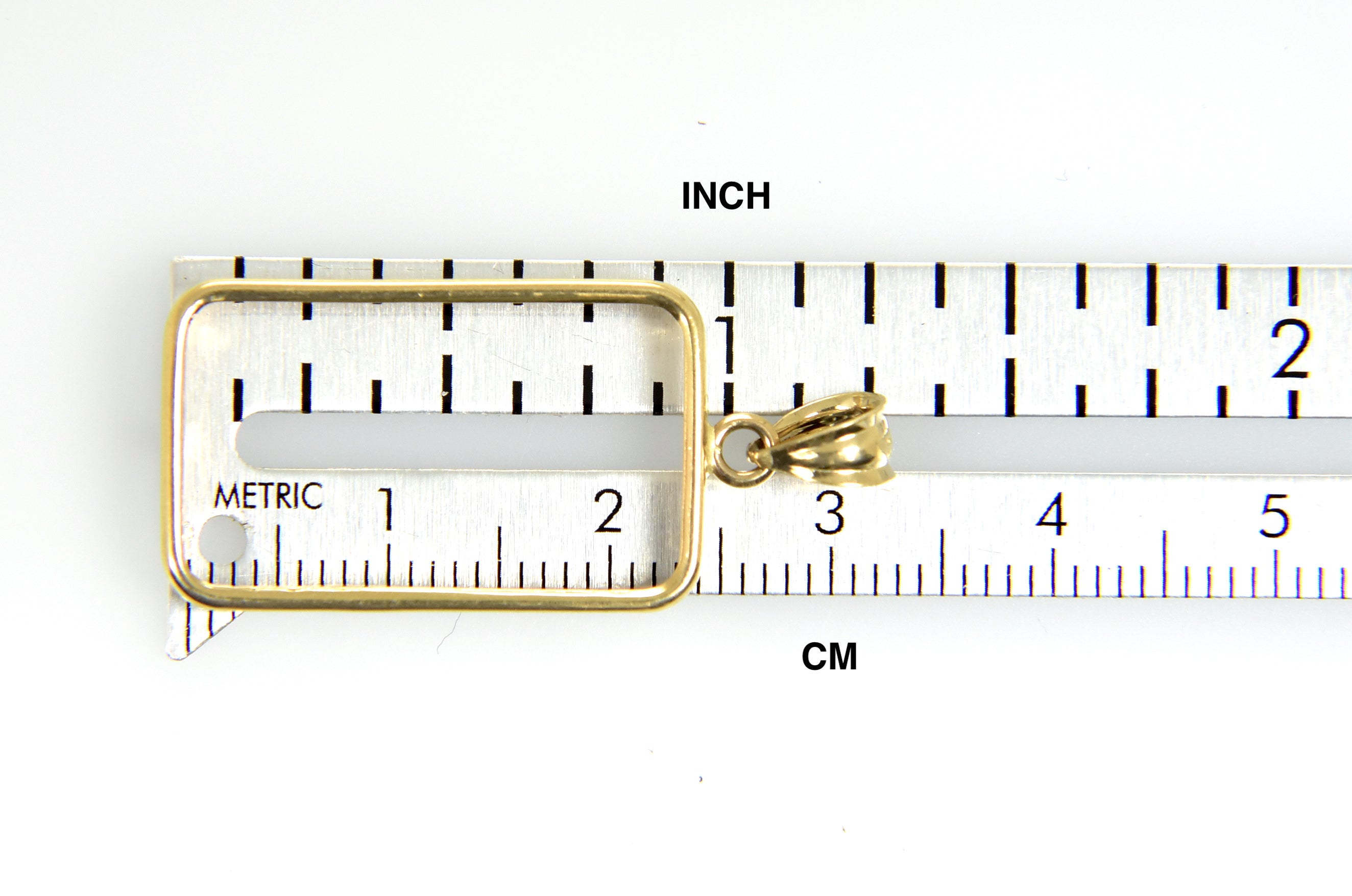 14K Yellow Gold Holds 23.5mm x 14mm Coins Credit Suisse 5 gram Tab Back Frame Mounting Holder Pendant Charm